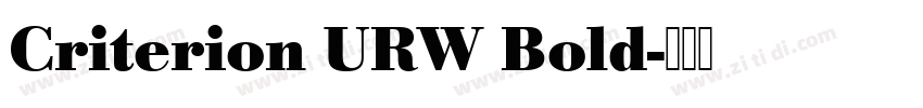 Criterion URW Bold字体转换